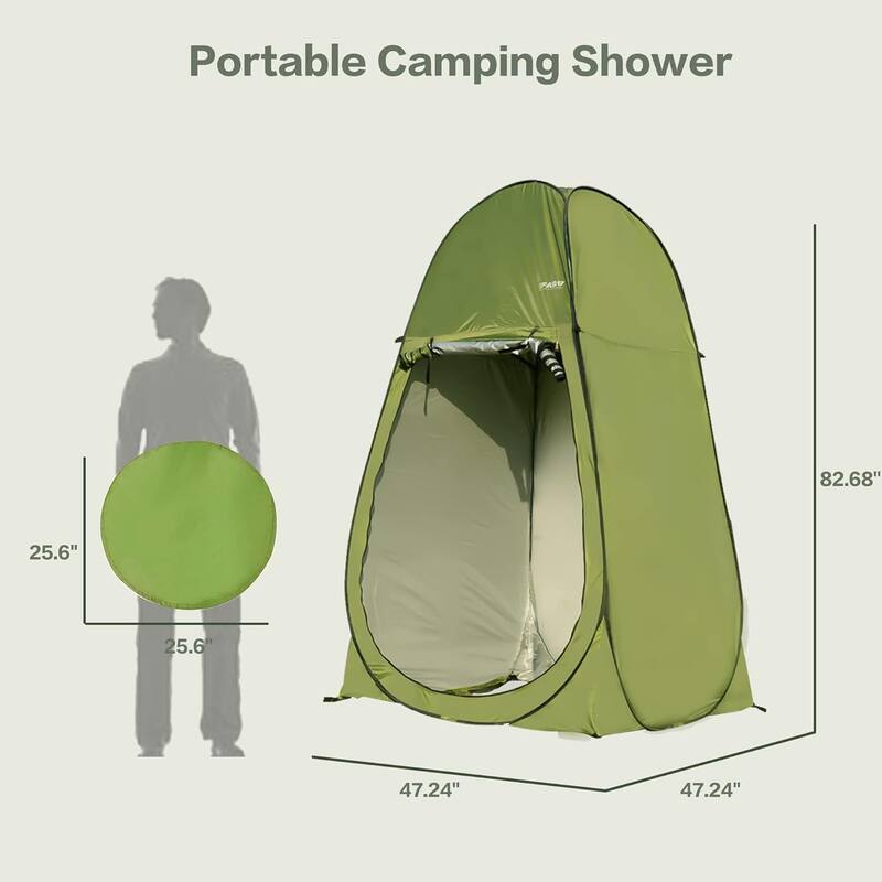Camping Shower Tent 7FT Instant Pop Up Privacy Tents, Portable Toilet Tent Outdoor Dressing Room, Foldable Camp Sun Shelter