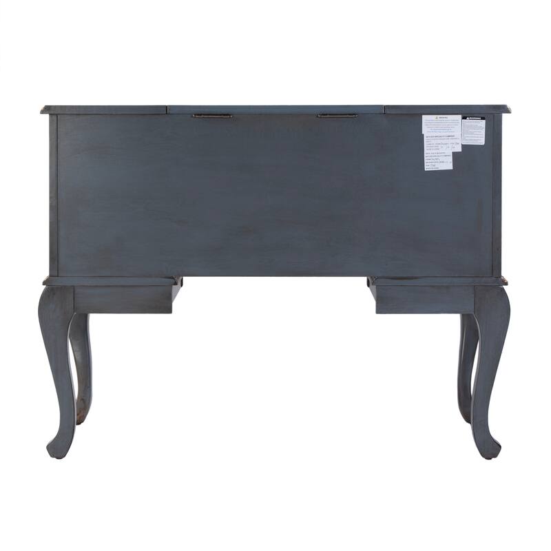 Charlotte 40 in. W Rectangular Wood Vanity/Valet Desk with Storage Drawers and Mirror