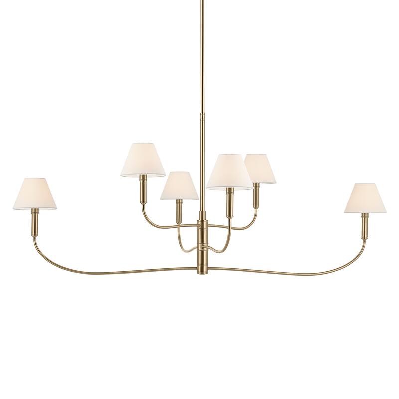 Eadie 51.5 Inch 6 Light Chandelier in Champagne Bronze