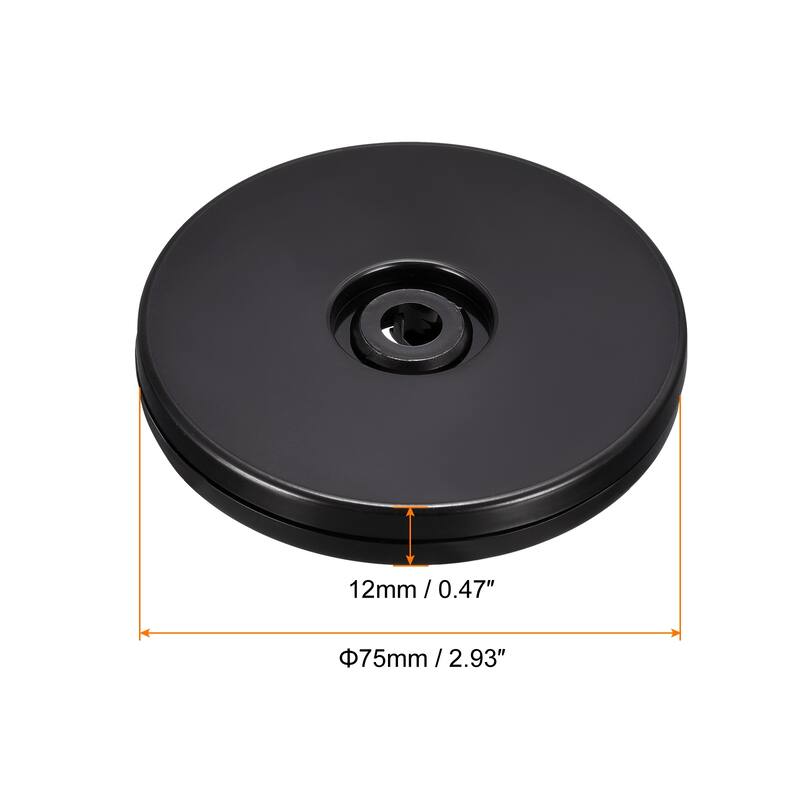 Rotating Swivel Stand with Steel Ball Lazy Susan Base Turntable 2Pcs - Black - 3inch