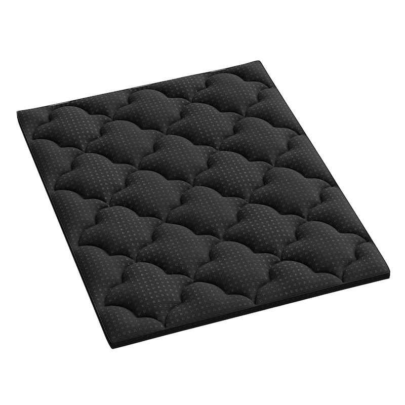2" Black Cotton Full Double Mattress Topper