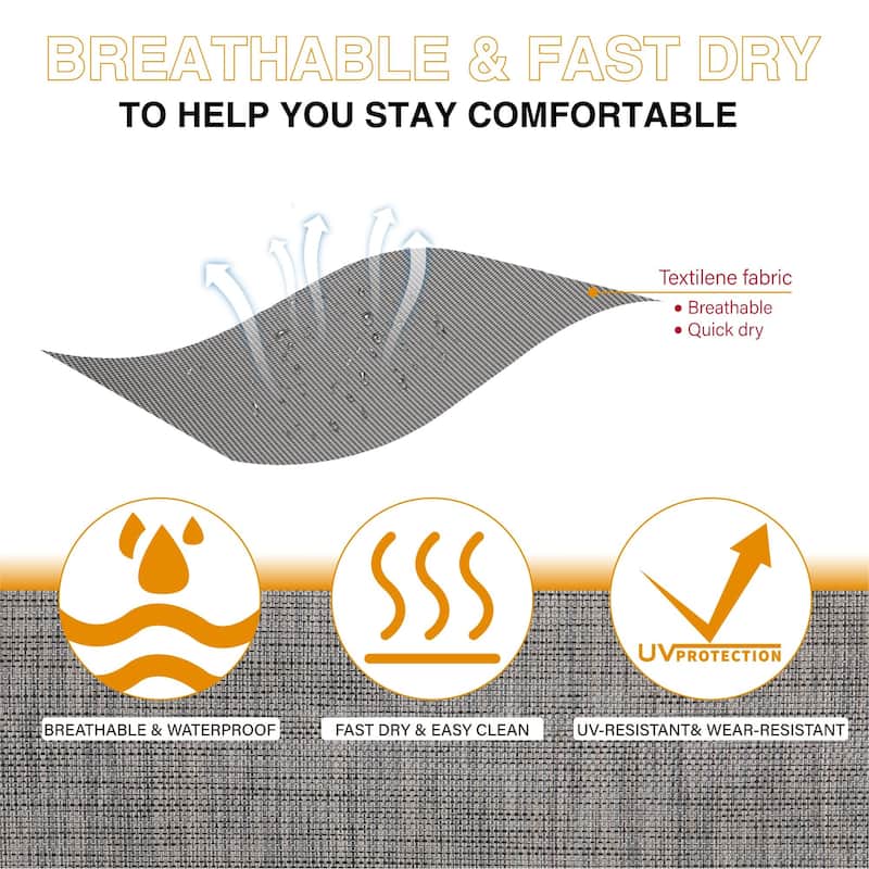 MAISON ARTS 5/6-piece Black Steel Patio Dining Set