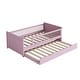 preview thumbnail 8 of 12, Wood Twin Size Platform Bed with Guardrail,Trundle and Open Fence Design,Kids and Baby