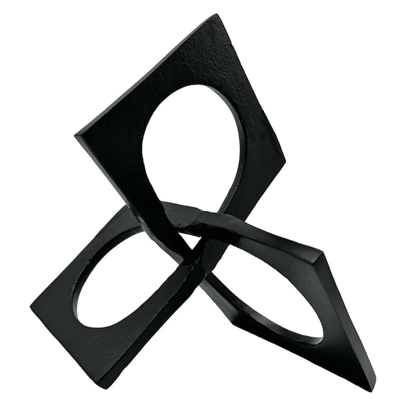 Decorative Handmade Aluminum 8.5 inch Square Sculpture - 6 x 7 x 8.5 in