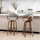 preview thumbnail 2 of 167, Glitzhome Set of 2 or 4 Modern Counter & Bar Height Wooden Swivel Bar Stools