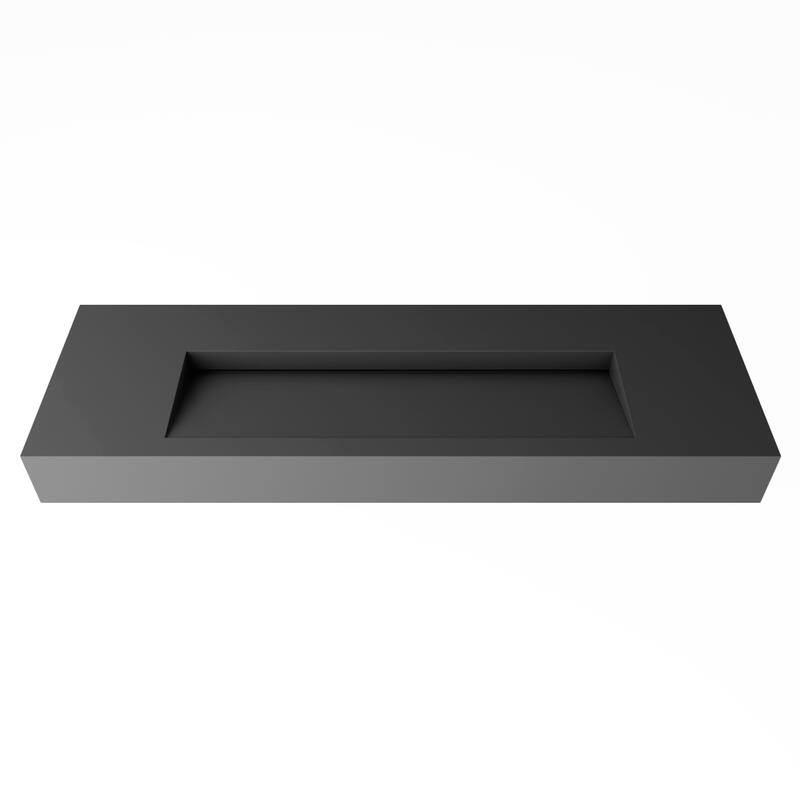Pyramid Solid Surface Wall-Mounted Bathroom Sink