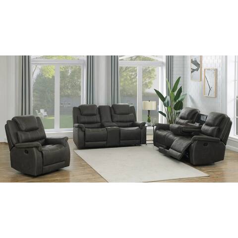 Orleans Grey 2-Piece Pillow Top Arms Living Room Set
