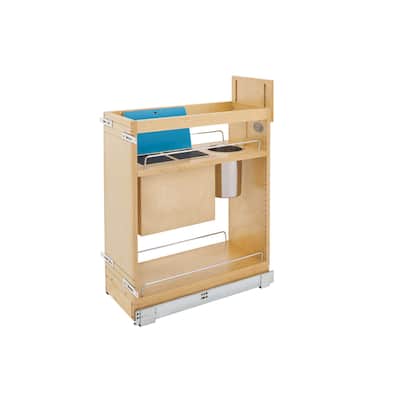 Rev-A-Shelf 8 in Base Cabinet Organizer w/ Knife Block w/Soft-Close