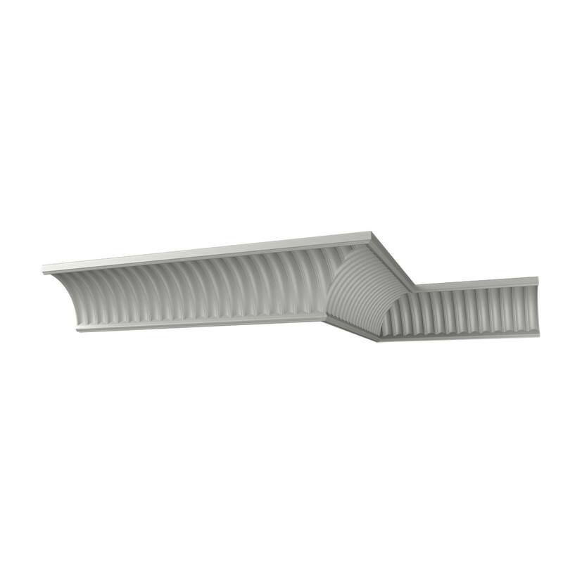 9 1/2"H x 9 1/2"P x 13 3/8"F x 47"L Esenia Crown Moulding - 1-Pack