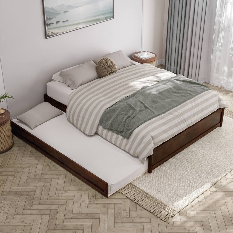 Barcelona Panel Platform Bed with Twin XL Trundle