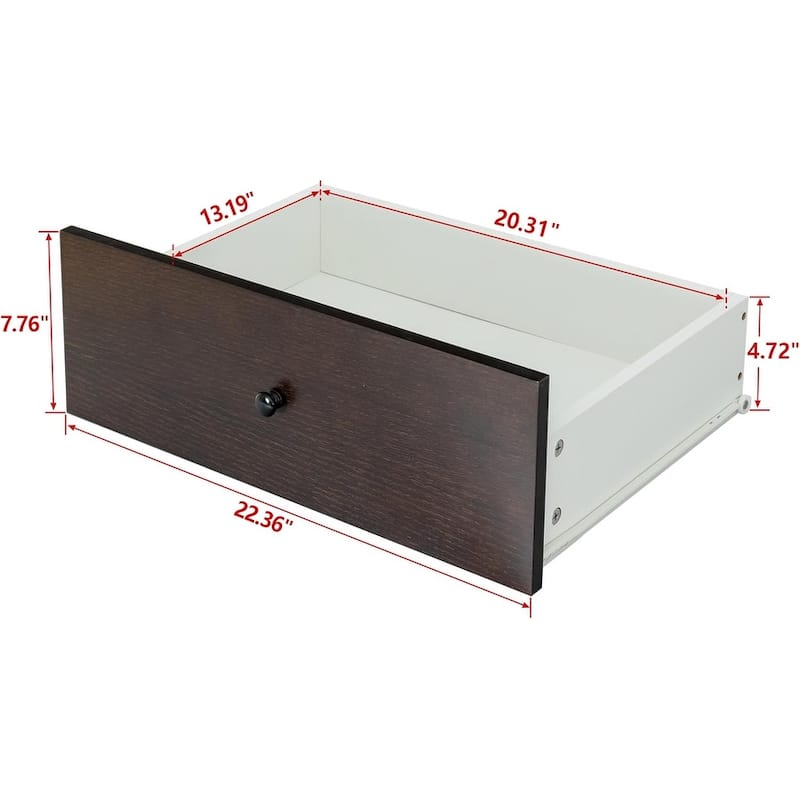 6 Drawers Dresser for Bedroom, Chest of Drawers with Handle Solid Wood Storage Organizer