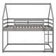 preview thumbnail 12 of 26, Elegant House Shape Twin over Twin Wood Bunk Bed with Guardrails and Ladder, Designed for Child Safety, Gender Neutral, Grey