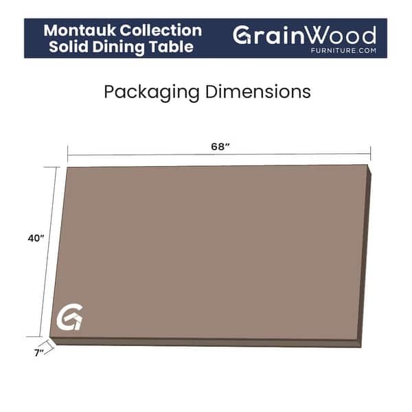 dimension image slide 0 of 3, Grain Wood Furniture Solid Pine Montauk Dining Table