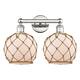 Option Polished Nickel / White Glass with Brown Rope