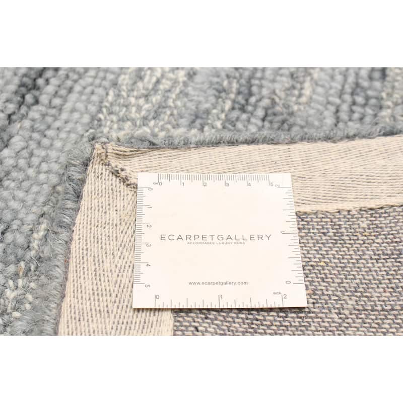 ECARPETGALLERY Hand Tufted Timeless Turquoise Wool Rug - 5'0 x 7'9