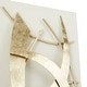 preview thumbnail 30 of 30, Gold Metal Dimensional Abstract Wall Decor with Black or White Wood Backing (Set of 2)