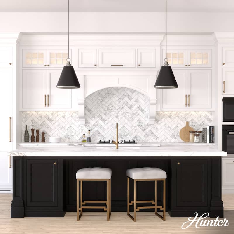 Hunter Klein Art-Deco Metal Pendant - Kitchen Island, Dining Room, Entry - Modern, Industrial