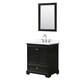 Option Dark Espresso, Chrome Trim, White Quartz Top