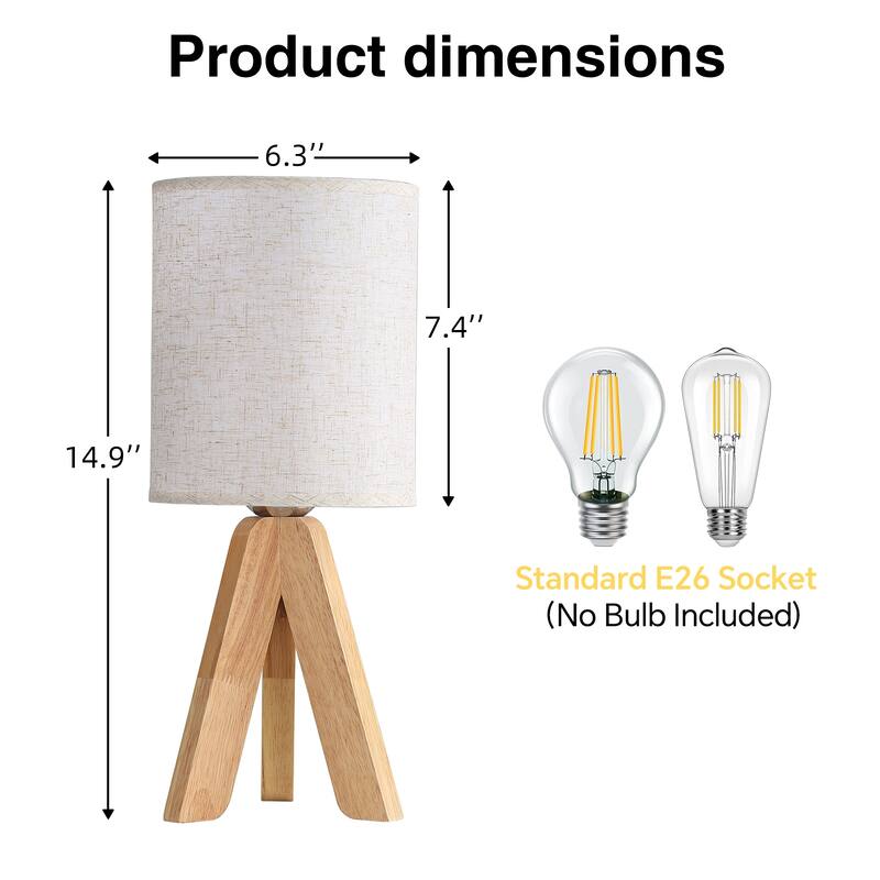 Sofucor 15 inch Table Lamp with LED Light and USB Ports