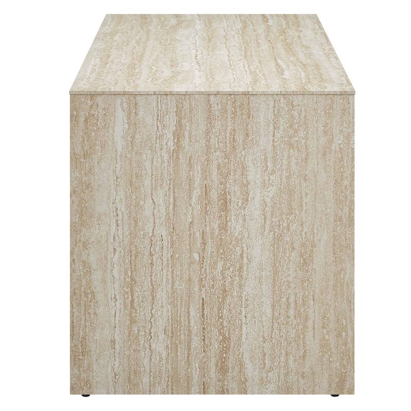 Mirella 53.5" Faux Travertine Bench