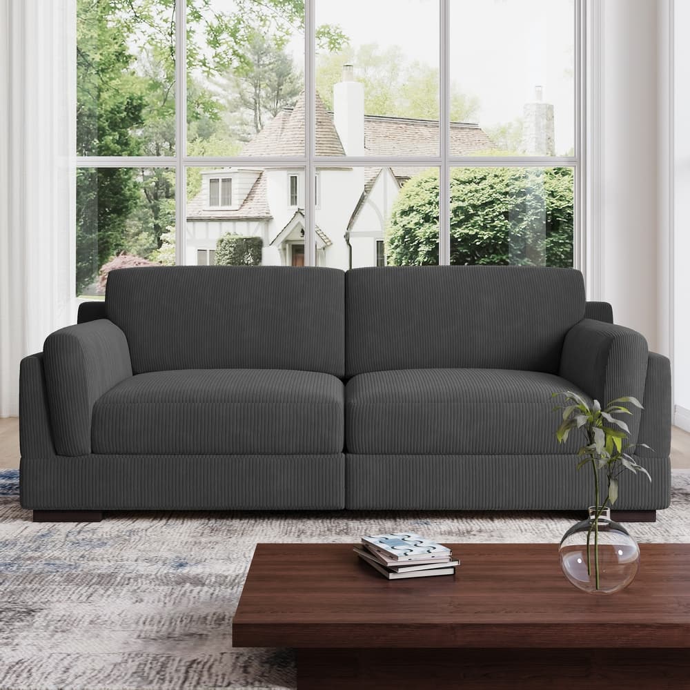 90" Oversized Modular Sectional Corduroy Sofa