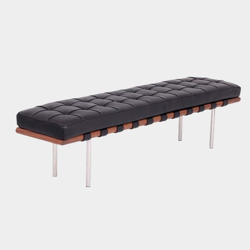Modern Pavillion Bench - Black