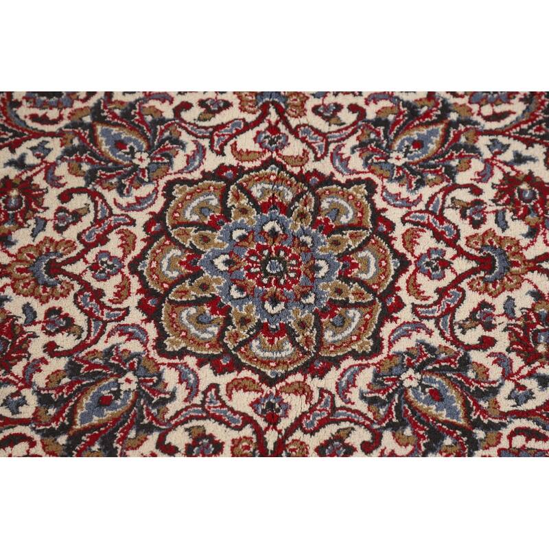 Traditional Red Kashan Turkish Rug Machine-Made Carpet - 9'8" x 12'10"