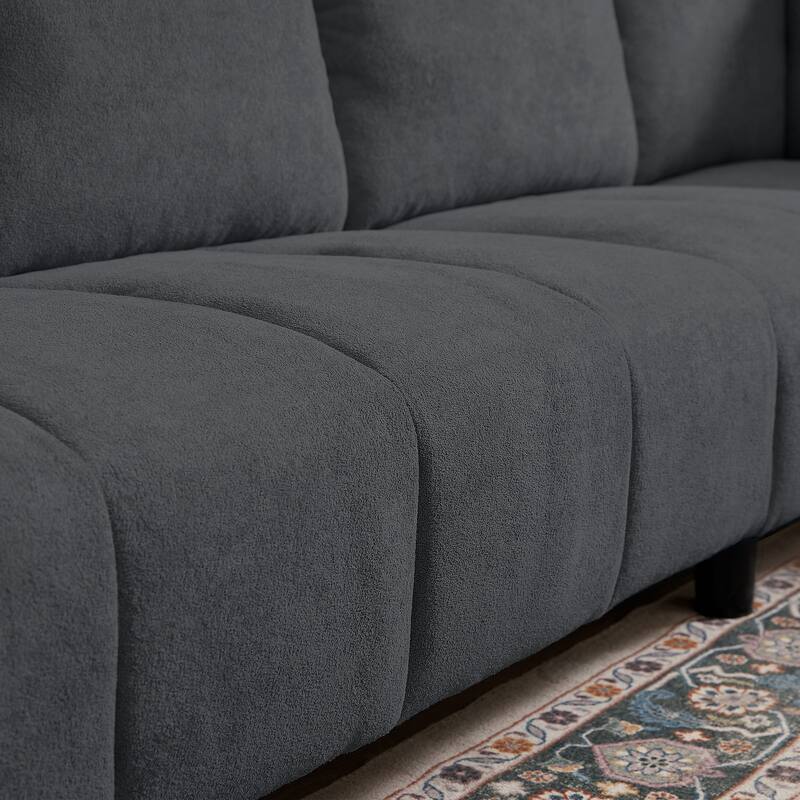 "102.56" W Reversible Sectional Sofa with Corner Seat & Extended Bench
