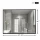 preview thumbnail 8 of 35, Modern Thin Frame Wall-Mounted Hanging Bathroom Vanity Mirror