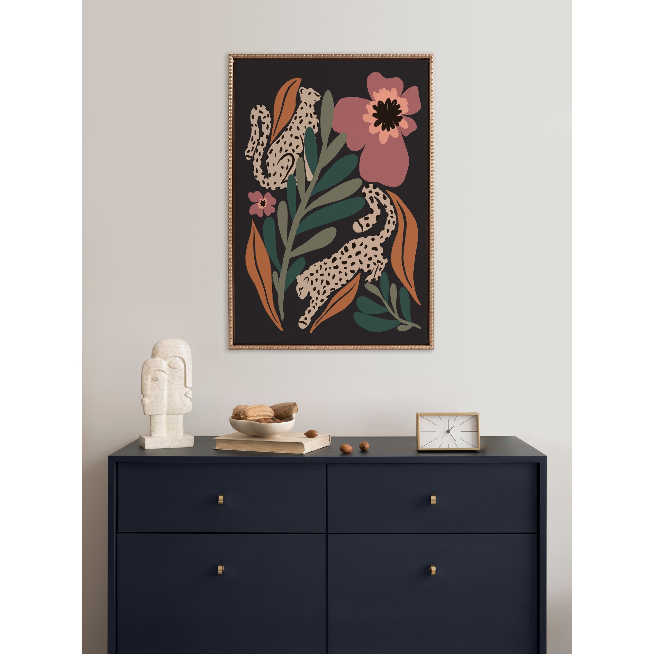 Kate and Laurel Sylvie Beaded Wild Garden Framed Canvas by Oris Eddu