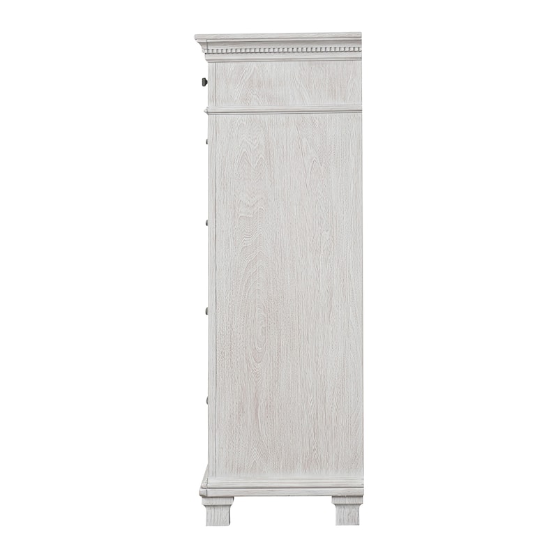 Furniture of America Eleanor Modern Rustic 3-Piece Weathered Grey Wood Panel Bedroom Set with Dentil Molding