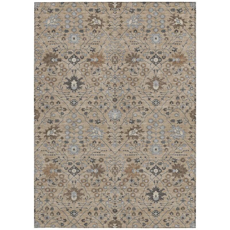 HomeRoots Oriental Traditional Rectangle Outdoor Rug