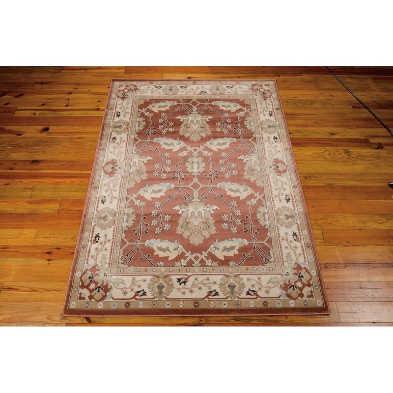 Nourison Walden Traditional Persian Floral Bordered Area Rug