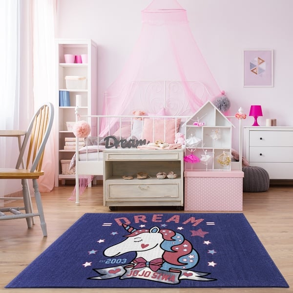 slide 2 of 4, Licensed Nickelodeon Jojo Siwa Unicorn 'Dream' Youth Digital Printed Area Rug - 4'6"x6'6"
