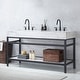 preview thumbnail 107 of 150, Ecija Bath Vanity, Metal Support with Composite Stone Top, no Mirror