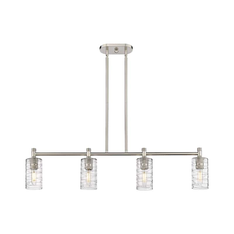 Innovations Lighting 434-4I-10-44 Crown Point Linear Crown Point 4 - Satin Nickel / Deco Swirl