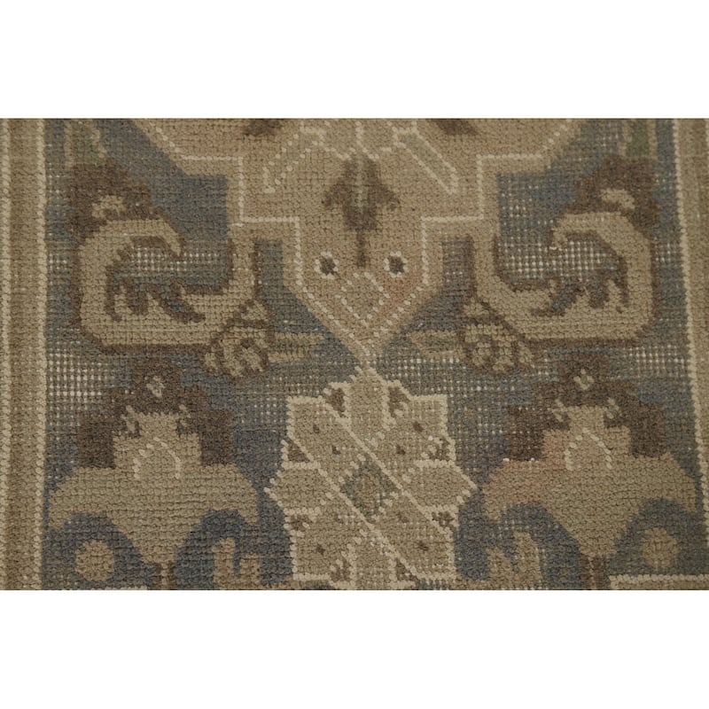 Geometric Tabriz Vintage Persian Rug Handmade Traditional Wool Carpet - 9'5" x 13'0"