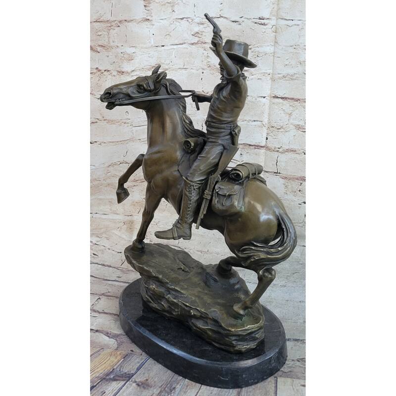 Carl Kauba Austrian 1865-1922 Gorgeous Cowboy Shooting Gun Bronze Sculpture