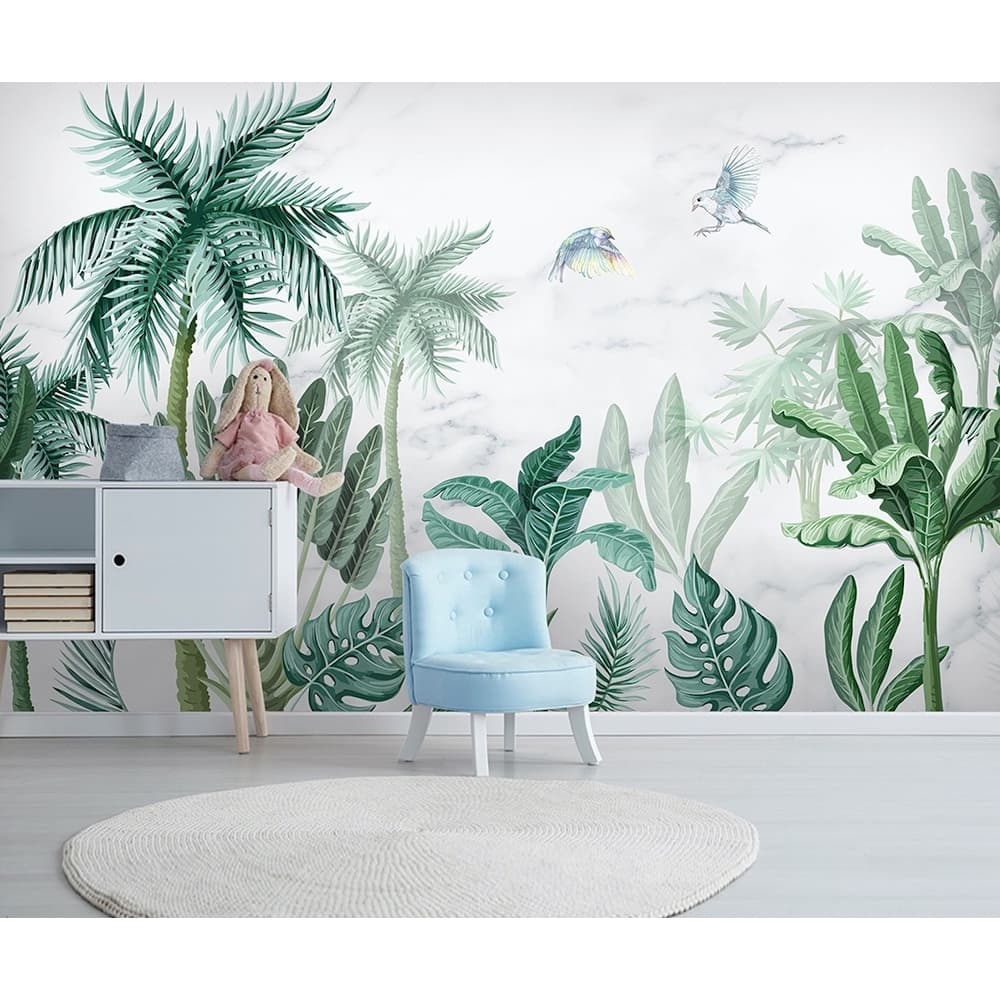 GK Wall Design Forest Palm Tree Tropical Jungle Exotic Removable Wallpaper