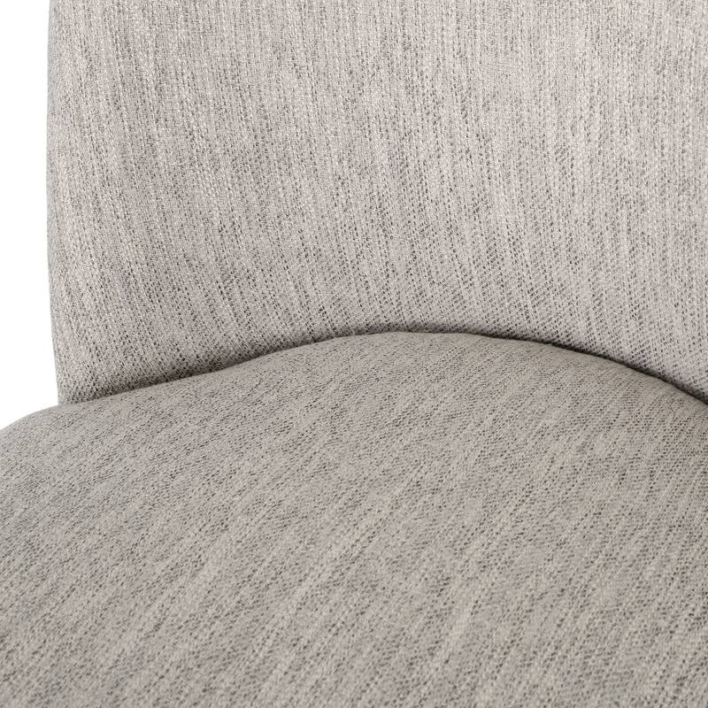 Armless Dining Chairs Set of 2 Modern Curved Back Kitchen Chairs with Wood Legs, Upholstered Dining Room Chairs Reception Chairs