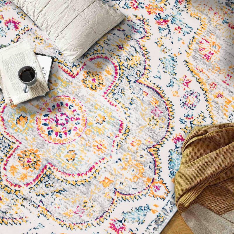 The Curated Nomad Sunset Distressed Vintage Bohemian Rug