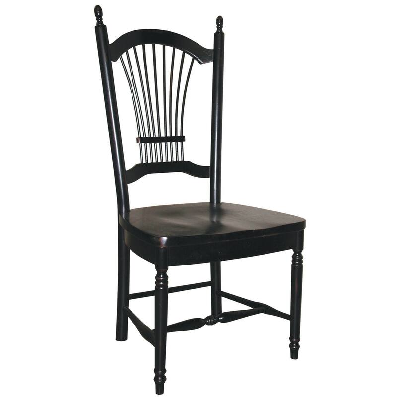 Extendable Dining Set - 5 Piece Rectangular Table & Chairs - Antique Black Cherry Wood - Seats 4-6