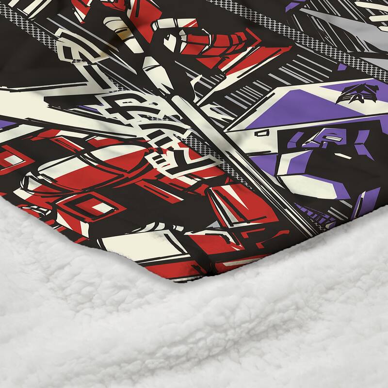 Hasbro Transformers Silk Touch Sherpa Throw Blanket