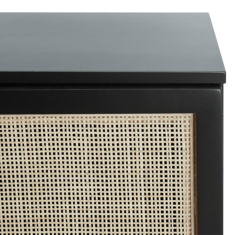 SAFAVIEH Tabetha 2-Shelf Rattan Sideboard - 54 In. W x 15 In. D x 33 In. H - 54Wx15Dx33H