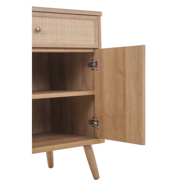 NPD Furniture Thelma KD Rattan Small Cabinet 1 Drawer 2 Doors