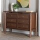 preview thumbnail 9 of 9, Alyssa Japandi Walnut Brown Wood 6-Drawer Dresser