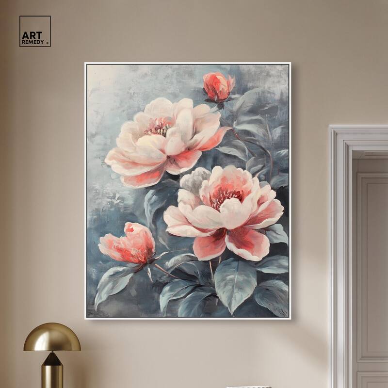 Blush Peony Canvas by Art Remedy