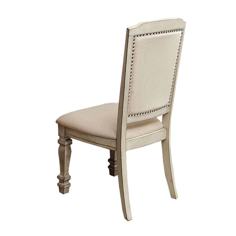 Set of 2 Padded Fabric Dining Chairs
