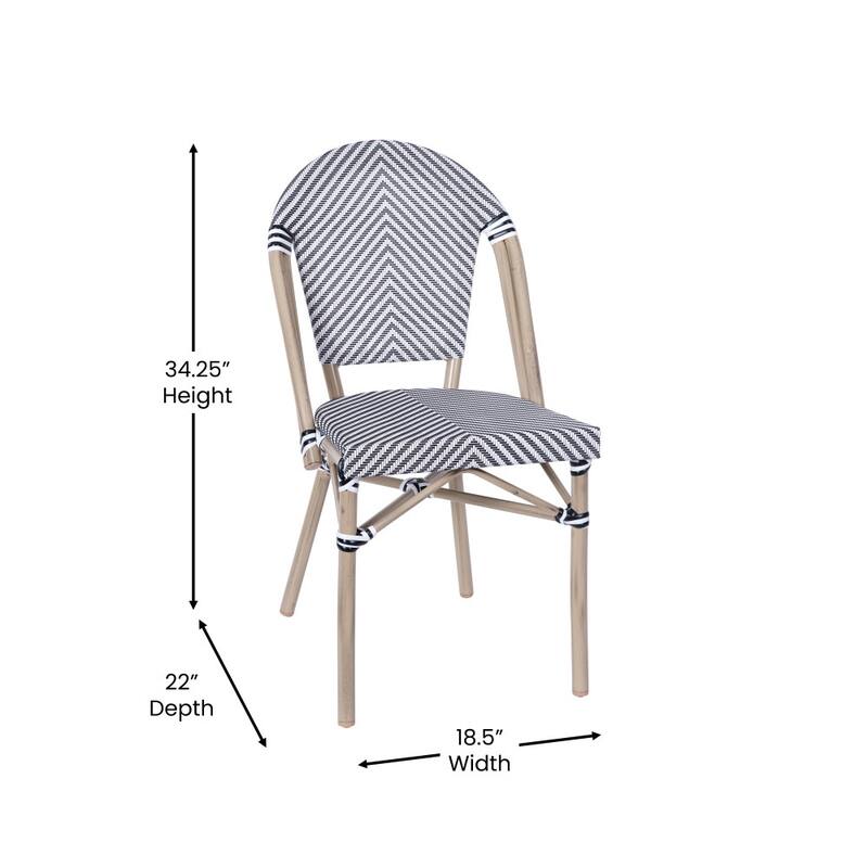 Stacking Bistro Chair with Metal Frame