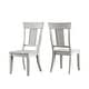 preview thumbnail 9 of 18, Eleanor Black Farmhouse Trestle Base Panel Back 6-piece Dining Set by iNSPIRE Q Classic Antique Black Table - Antique White Chairs and Bench